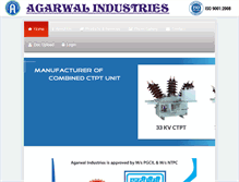 Tablet Screenshot of agarwalindustries.com